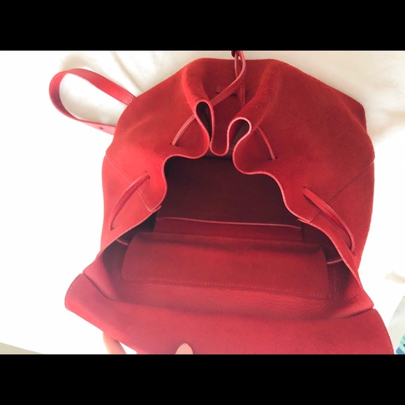 ❤️1DAY SALE❤️Red Suede Mansur Gavriel Lady Bag - Picture 7 of 8